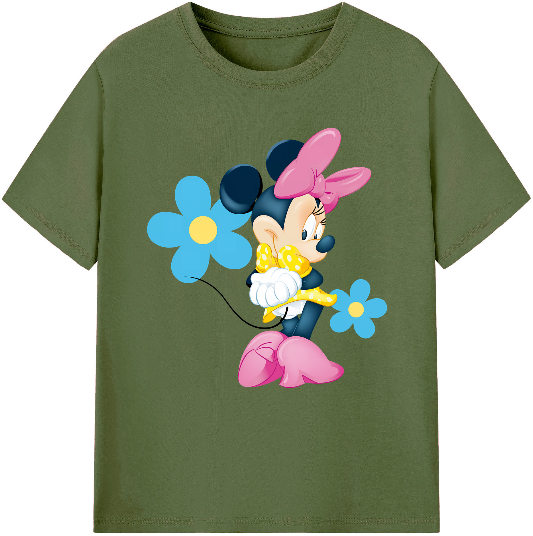 （画像用） ミッキーマウス Mickey Mouse 綿100％半袖Tシャツ（フロントプリント）